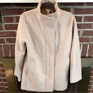 JCREW Size 12 Cream Wool Coat